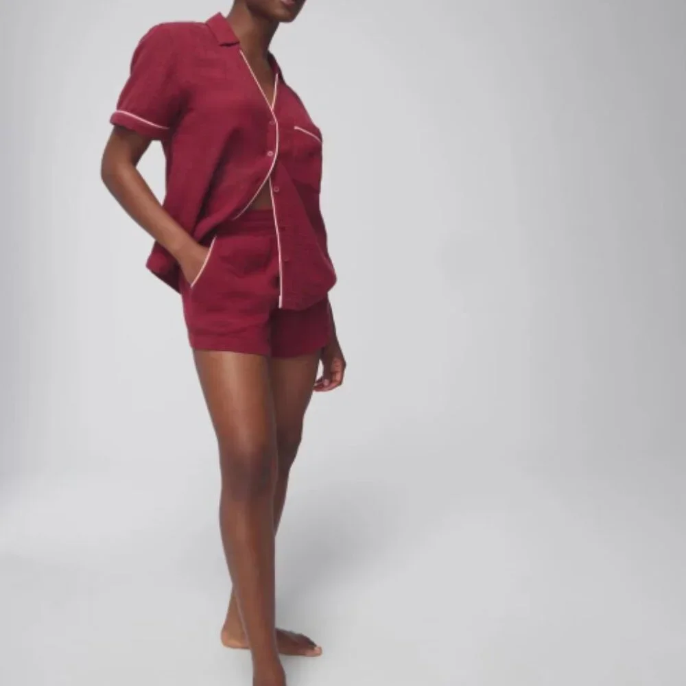 NWT Soma Cotton Gauze Short-Sleeve Pajama Set - Picture 12 of 12